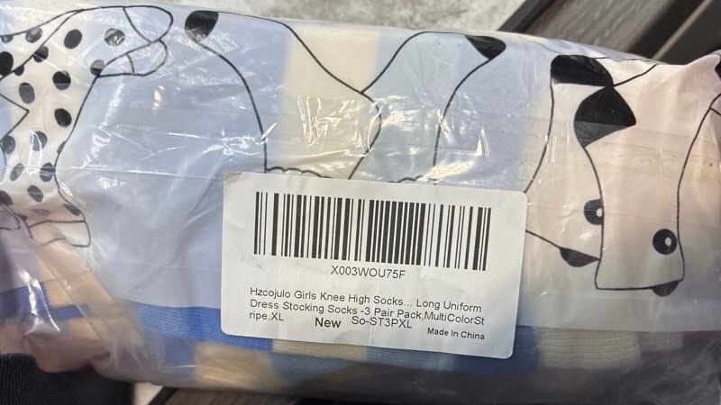 Condition photo showing New/Like New for Hzcojulo Girls Knee High Socks Kids Toddler Colorful Stripe Leg Cotton Long Uniform Dress Stocking Socks -3 Pair Pack 11-14 Years Multicolorstripe