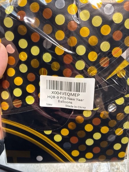 Condition photo showing New/Like New for 9 PCS Happy New Year Balloons Black Gold 18 Inch New Years Balloons for Happy New Year Decorations 2026 New Years Eve Party Supplies