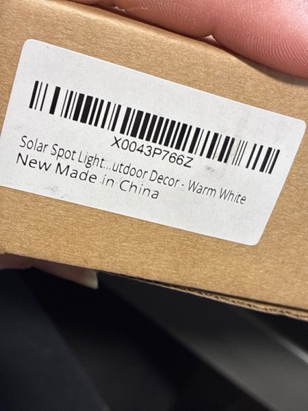 Condition photo showing New/Like New for Toodour Solar Spot Lights Outdoor, 2 Pack Solar-Light Christmas Decor: Warm White, 2 Modes, Waterproof, Powered by Sun for Yard & Garden