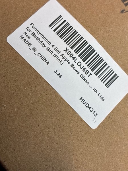 Condition photo showing New/Like New for 4 Set Teacher Glass Cups Back to School Gifts Personalized Apple Pattern Drinking Tumbler with Lids and Straws 16 oz Iced Coffee Cups with Bows for Women Birthday Appreciation Gift(Pink)