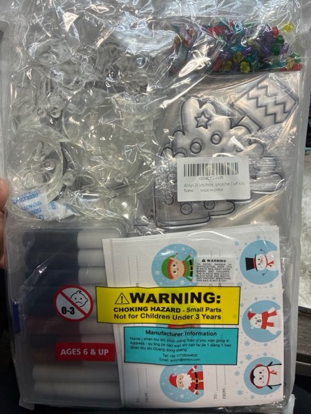 Condition photo showing New/Like New for Winlyn 24 Sets Potted Christmas Tree Suncatchers Ornaments Decorations DIY Window Paint Art Suncatchers Winter Crafts Painting Kits for Kids Classroom Activities Art Project Party Favors