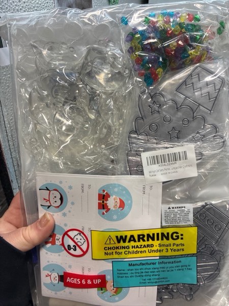 Condition photo showing New/Like New for Winlyn 24 Sets Potted Christmas Tree Suncatchers Ornaments Decorations DIY Window Paint Art Suncatchers Winter Crafts Painting Kits for Kids Classroom Activities Art Project Party Favors