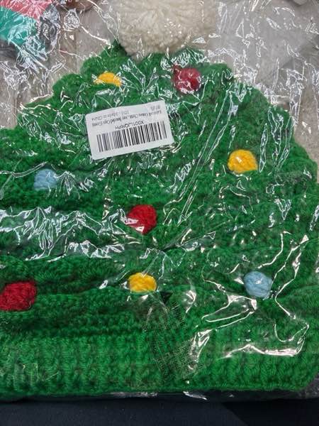 Condition photo showing New/Like New for Kafeimali Unisex Christmas Winter Knitted Crochet Beanie Santa Hat Bearded Caps