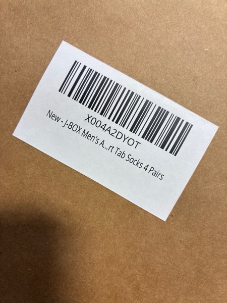 Condition photo showing New/Like New for J-BOX Men's Athletic Socks,Cotton Socks?Men's Running Ankle with Cushion,Low Cut Sport Tab Socks X-Large Light Gray