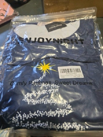 Condition photo showing New/Like New for (Size S) ENJOYNIGHT Matching Family Christmas Pajamas Set Soft Long Sleeve Xmas Sleepwear Print Pjs Sets