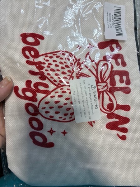 Condition photo showing New/Like New for AgriFusion Tech Strawberry Makeup Bag for Women, 'Feelin' Berry Good' Linen Cosmetic Pouch - Fruit T