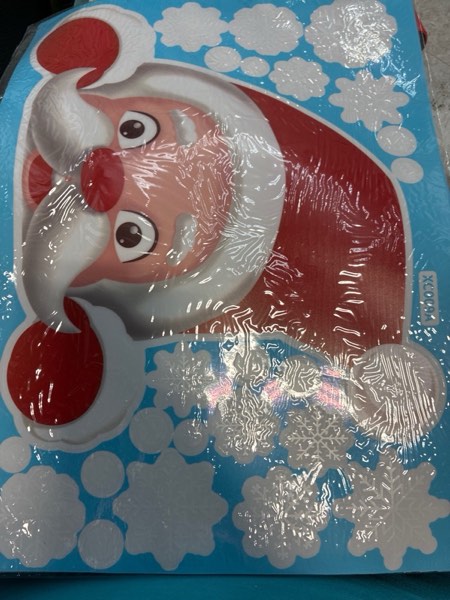 Condition photo showing New/Like New for 465 PCS 10 Sheet Double-Sided Christmas Window Clings, Christmas Snowflake Window Clings Stickers for Glass, Xmas Holiday Santa Claus Reindeer Snowflake Decals for Party White 03