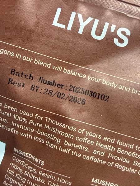 Condition photo showing New/Like New for Organic Instant Mushroom Coffee With Organic Arabica & 6 Adaptogenic Mushrooms (Lions Mane, Turkey Tail, Cordyceps & Others To Enhance Digestion, Energy, Focus, Immune Support (30 Servings-180g) Mushroom Coffee 6.35 Ounce (Pack of 1)