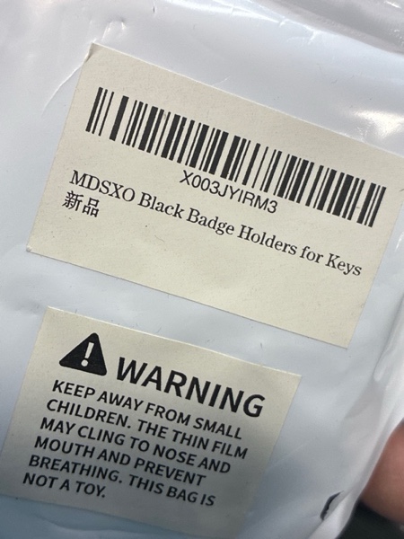 Condition photo showing New/Like New for Retractable Keychain Heavy Duty 2 Pack Badge Reels Holder Keychain, Black ID Badge Clip with Upgraded 58cm Stainless Steel Cord ID Strap for Men and Women