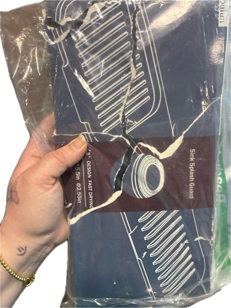 Condition photo showing New/Like New for Folding Faucet Mat for Kitchen Sink — Sink Splash Guard Behind Faucet — Silicone Kitchen Faucet Mat — Faucet Draining Mat of Sink Accessories with Button Lock (Folding-24”)