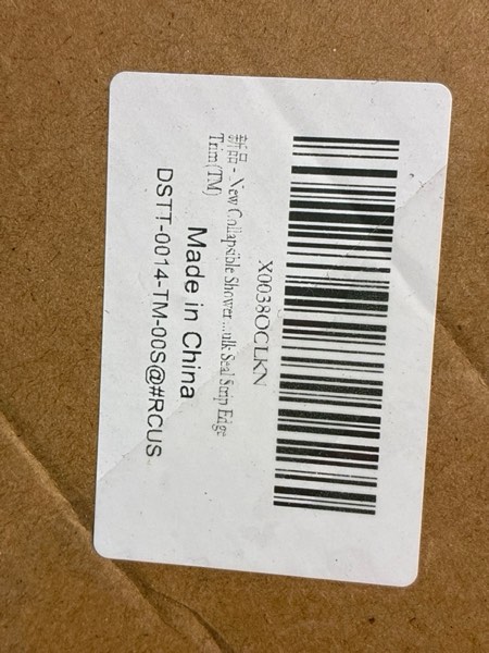 Condition photo showing New/Like New for New Collapsible Shower Threshold Water Dam, Self Adhesive Silicone Waterproof Barrier Bathroom and Kitchen Water Strip Dam Shower Guard for Dry And Wet Separation Caulk Seal Strip Edge Trim(TM) 39Inch Transparent