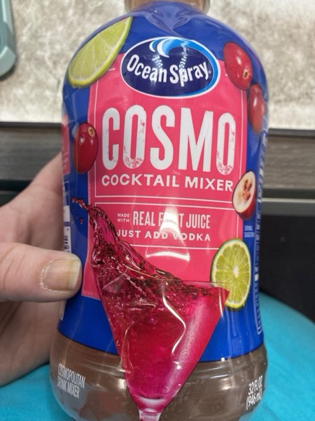 Condition photo showing New/Like New for Ocean Spray® Cosmopolitan Cocktail Mixer, Drink Mixer Made with Real Fruit Juice, 32 Fl Oz Bottle