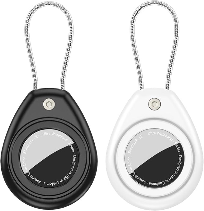 HATALKIN for AirTag Holder for Apple AirTag (1st & 2nd Generation), 4 Pack AirTag Keychain Waterproo