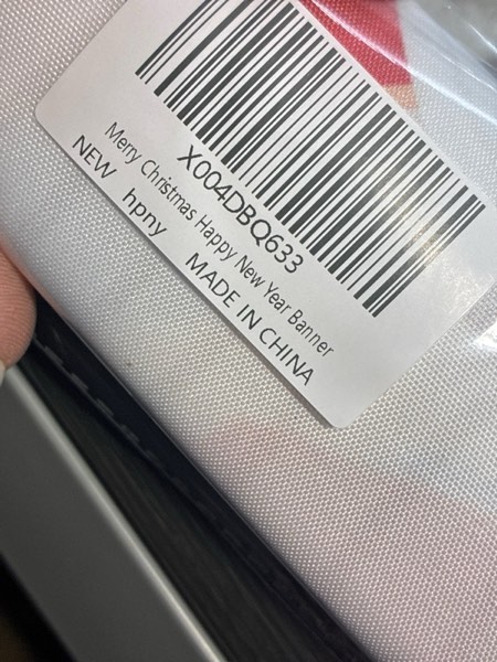 Condition photo showing New/Like New for Christmas Decorations Happy New Year Decorations Merry Santa Snowman Banner Xmas Porch Door Sign Welcome Banner for Wall Home Indoor Outdoor Decor