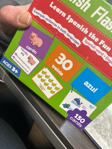 Condition photo showing New/Like New for Spanish Flash Cards Toddler Bilingual Baby Cognitive Flashcards, Alphabet, Animals, Numbers, Shapes Colors, First Words, Body Parts,Emotions,Educational Toys Kindergarten Learning Activities