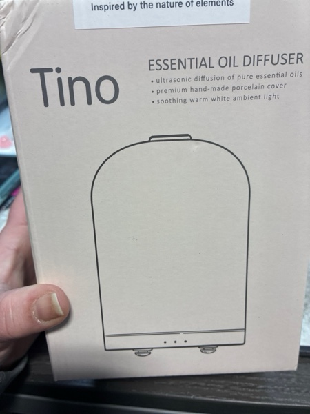 Condition photo showing New/Like New for Essential Oil Diffuser with Handmade Ceramic Cover, 110ML Aromatherapy Diffuser for Large Room, Quiet Ultrasonic Aroma Diffuser with Auto-Off, Timer, Night Light for Home, Yoga & Office Plants - Ceramic