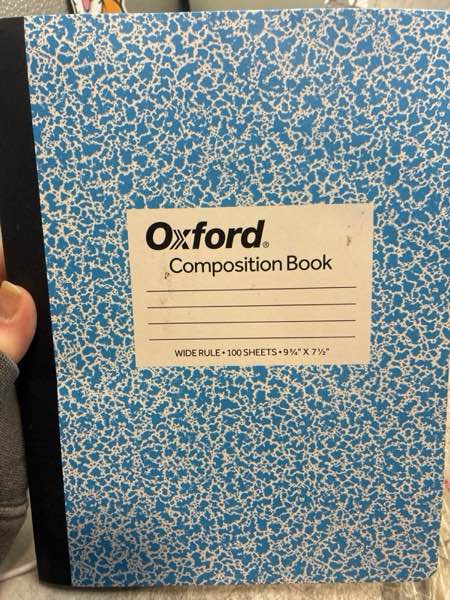 Condition photo showing New/Like New for TOPS 63794 Composition Book with Hard Cover, Legal/Wide, 9 3/4 x 7 1/2, White, 100 Sheets