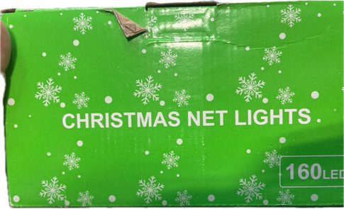 Condition photo showing New/Like New for LED Christmas Net Lights — Green Outdoor Christmas Lights (160LED, 5ft x 7ft) — Waterproof Outdoor Indoor Fairy Mesh Net Light for Christmas Party, Yard, Patio, Trees, Shrubs, Bushes Decorations (Green, 5ft x 7ft)