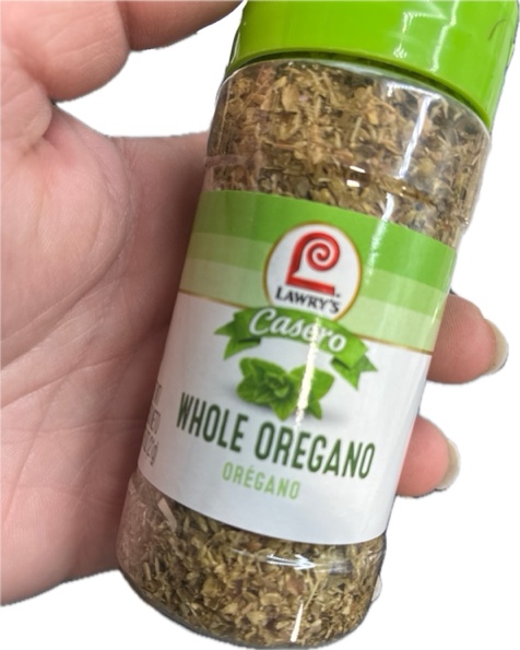 Condition photo showing New/Like New for Lawry's Casero Whole Oregano, 0.75 oz (BEST BY: SEP 23 27)