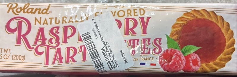 Condition photo showing As Is for Roland Foods Raspberry Tartlette Cookies, 7.05 Ounce Box, Pack of 20