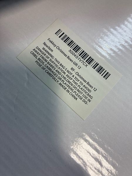 Condition photo showing New/Like New for Christmas Bows - 12Pcs Christmas Red Velvet Bows 9''x13'' Packaged in a Box, Perfect for Gift Wrapping, Tree, Wreath, Gifts & Home Christmas Decorations Red 12