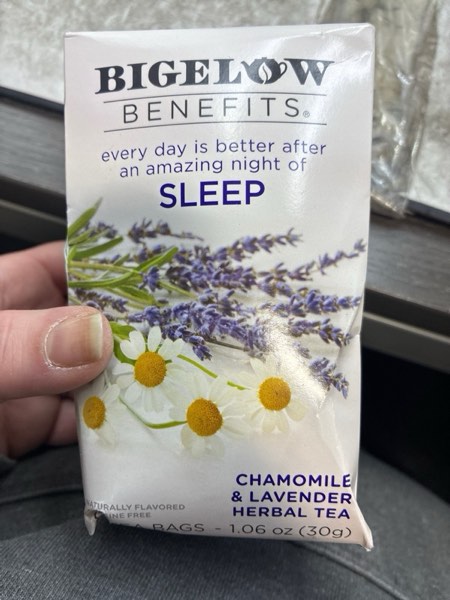 Condition photo showing New/Like New for Bigelow Tea Benefits Sleep Chamomile & Lavender Herbal Tea, 18 ct Chamomile & Lavender 18 Count (Pack of 1)
