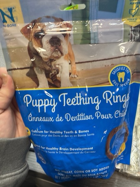 Condition photo showing As Is for N-Bone Puppy Teething Ring Chicken Flavor (1 Pack Of 6 Rings) (113048) Chicken 6 Count (Pack of 1)