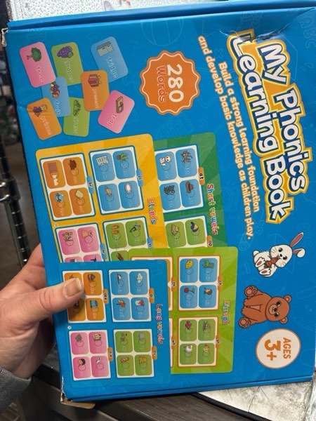 Condition photo showing New/Like New for Phonics Busy Book for Toddlers, Phonics Games Sticker Activity Book, Preschool Learning Activities, Sight Word Flash Cards, Reading & Spelling Games for Kids Ages 3-6, Homeschool Supplies