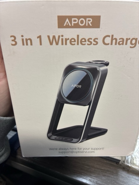 Condition photo showing New/Like New for 3 in 1 Charging Station for iPhone, Magsafe Wireless Charger with Cooling Fan for iPhone 16 15 14 13 12 Series & Apple Watch Charger 10/Ultra 2, Wireless Charging Station for AirPods 4/3/Pro/Pro 2