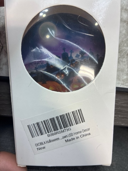 Condition photo showing New/Like New for EKOBLA Halloween Pumpkins Night Light Scary Night Moon Ghost Horror Plug-in Nightlights Auto Sensor Energy Efficient Dusk to Dawn LED Home Decor 1.14"D x 2.95"W x 4.95"H Halloween Pumpkins Ghost