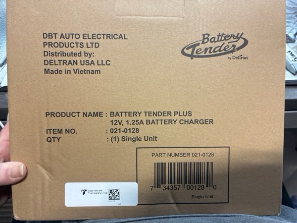 Condition photo showing New/Like New for Battery Tender Plus 12V Battery Charger and Maintainer: 1.25 AMP Powersport Battery Charger and Maintainer for Motorcycles  ATVs  UTVs - Smart 12 Volt Automatic Float Charger - 021-0128