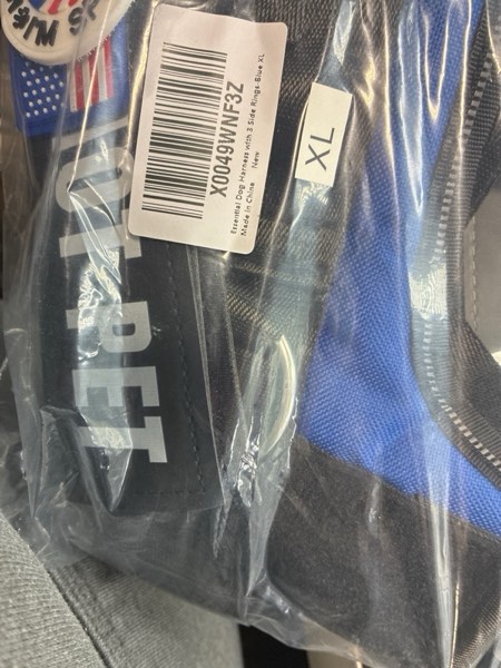 Condition photo showing New/Like New for Essential Dog Harness with 3 Leash Clips - No-Pull, Adjustable, Comfortable Pet Vest Harness for Small to Large Dogs - Easy On, No Choke, Reflective, Padded Harness for Walking and Training XS(Neck:11-14",Chest:14-16") Black