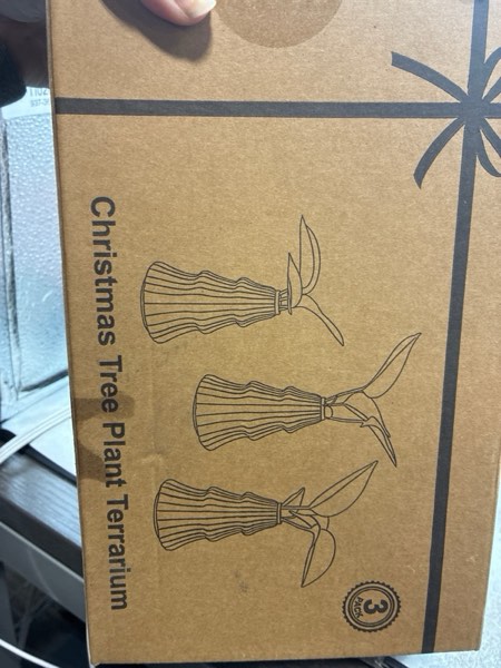 Condition photo showing New/Like New for Nacome Christmas Tree Propagation Stations: 3PCS Plant Terrarium Glass Vases for Home Office Decor, for Plant Lovers Women Mom (Red) 3 Red