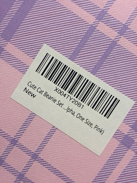 Condition photo showing New/Like New for Cat Lover Gifts for Women, Cute Cat Beanie Hat and Funny Socks, Christmas Stocking Stuffers for Mom One Size Pink