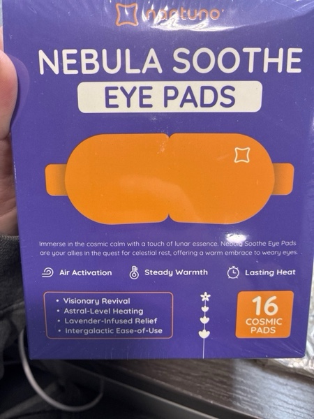 Condition photo showing New/Like New for Naptuno 16 Packs Steam Eye Mask for Dry Eyes, Self Heating Eye Mask Disposable, Self Heating Eye Compress Disposable Eye Masks, Puffiness, Travel, Relaxing Spa Gifts + 12 Arooma Stickers (Lavender)