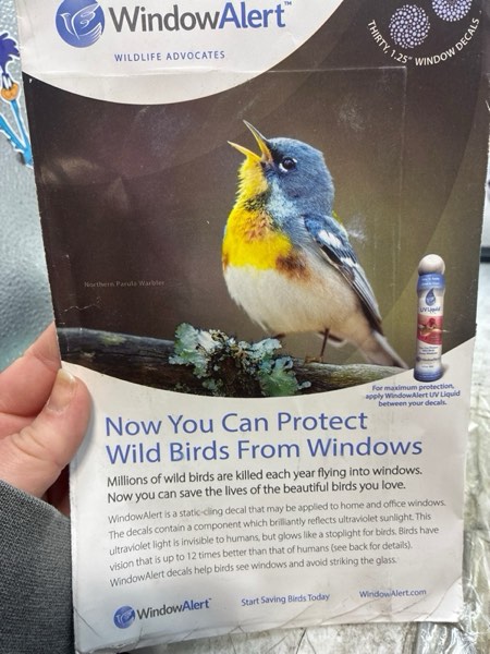 Condition photo showing New/Like New for WindowAlert Modern Dots Anti-Collision Decal - UV-Reflective Window Decal to Protect Wild Birds from