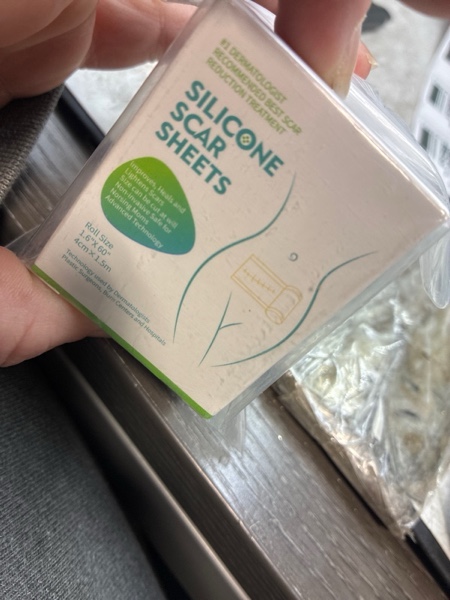 Condition photo showing New/Like New for Medical Grade Silicone Scar Sheets & Tape (1.6”X59” Roll-1.5M), Reusable Water-Resistant Scar Removal Strips for Surgical, C-Section, Tummy Tuck, Keloid, Burn Scars - Keloid Bump Removal