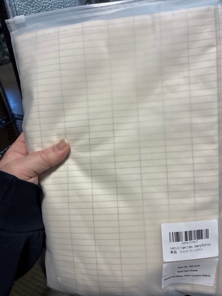 Condition photo showing New/Like New for KABOUQI Grounding Sheet, Grounding Bed Sheets Earth Connected Grounding Flat Sheets for Better Sleep with Silver Fiber & Organic Cotton (90x35 inch) White Half