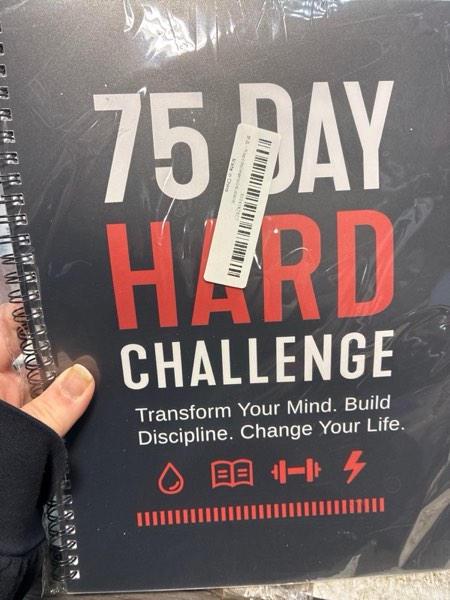 Condition photo showing New/Like New for 75 Day Hard Challenge Journal for Men or Women – 75 Hard Challenge Book with Daily Planner, Rainbow Pages & Wellness Trackers – 75 Challenge Planner Tracker for Fitness, Habits & Self-Care