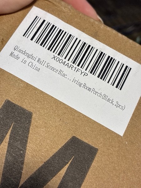 Condition photo showing New/Like New for Qiandenghui Black Wall Sconce Set of 2, Bubble Glasses & Metal Frame,8W Wall Lighting Fixtures for Bedroom Living Room Porch(Black,2pcs)