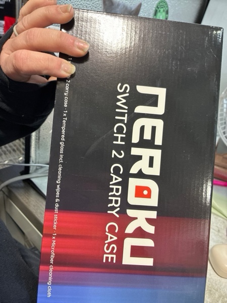 Condition photo showing New/Like New for Neroku Durable Travel Case for Nintendo Switch 2 [Model 2025] I Hard Shell Carrying Switch 2 Case with 12 Game Card Slots, Screen Protector I Black EVA Protective Cover