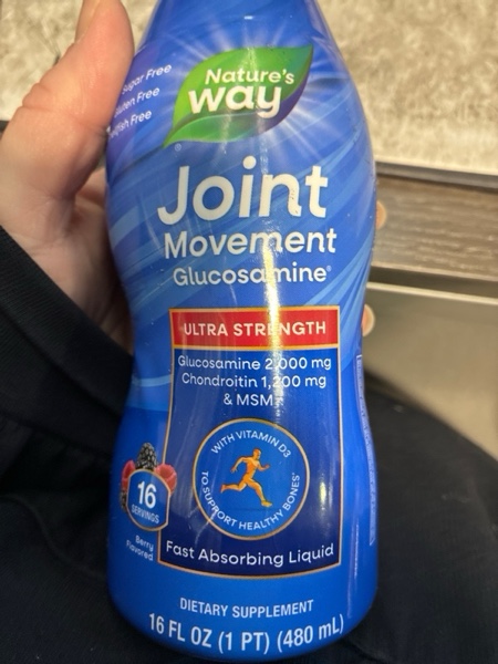 Condition photo showing New/Like New for Nature's Way Joint Movement Glucosamine Fast Absorbing Liquid, Ultra Strength, Supports Healthy Bones*, Liquid Glucosamine Chondroitin, MSM with Vitamin D3, Berry Flavored, 16 Fl Oz 16 Fl Oz (Pack of 1)