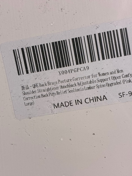 Condition photo showing New/Like New for Back Brace Posture Corrector for Women and Men Shoulder Straightener Hunchback Adjustable Support Upper Comfy Correction Back Pain Relief Scoliosis Lumbar Spine Upgraded (Pink, Large)