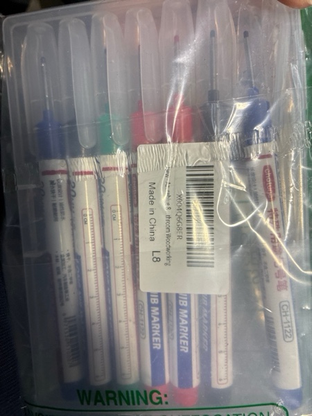 Condition photo showing New/Like New for Azureblue 8pcs Long Nib Marker, Long Head Deep Hole Marker Pens, Waterproof Construction Markers Marking Tool, Multi-Purpose Deep Reach Pen Makes For Metal, Carpenter, Woodworking, 20mm 4 Colors 8pcs-20mm