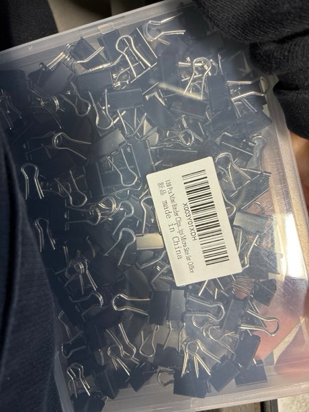 Condition photo showing New/Like New for Ufmarine 120 Pcs Mini Binder Clips, Small Binder Clips Black, 15mm Paper Clips for Office Mini 120