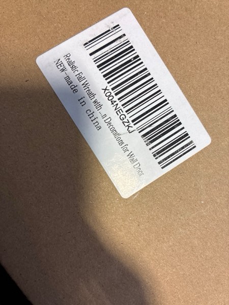 Condition photo showing New/Like New for Realistic Fall Wreath with Light 26" Fall Wreaths for Front Door with Fall Leaves Berries Fall Leaves,Sunflower,Autumn Wreath Fall Decorations for Home Thanksgiving Halloween Decorations for Wall Door