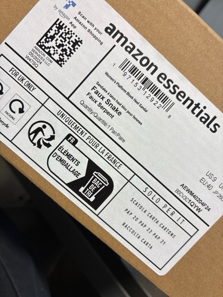 Condition photo showing New/Like New for (Size 9) Amazon Essentials Women's Platform Ankle Strap Block Heel Sandal