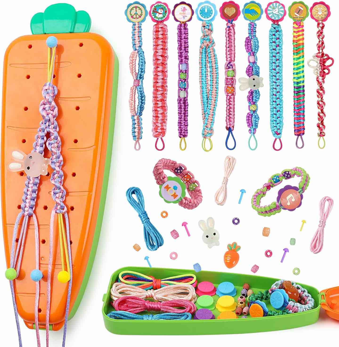 Friendship Bracelet Making Kit for Girls - Craft Kits for Kids Ages 6-12 - Fun and Creative String B