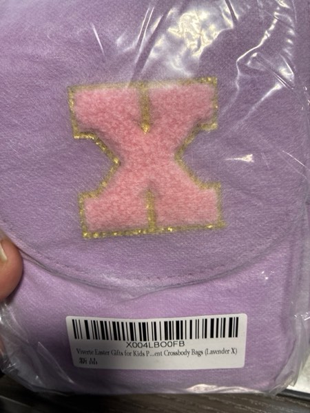 Condition photo showing New/Like New for (Letter X) Viverte Crossbody Purse for Teen Girls Small Initial Cell Phone Toddler Purse Leather Triple Compartment Crossbody Bags