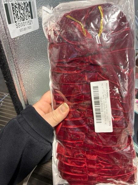 Condition photo showing New/Like New for 36 Pcs Wine Red Velvet Christmas Bows - 5 x 7 Inch Vintage Tree Bows for Rustic Christmas Decor & Wreaths